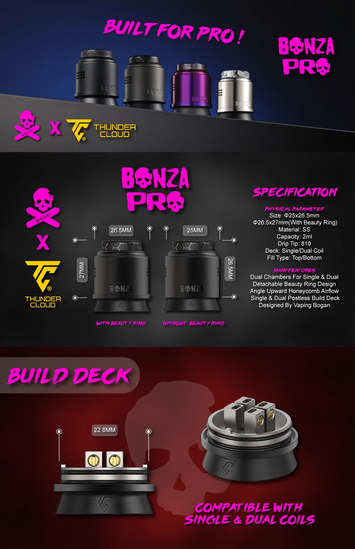 Thundercloudofficial Bonza Pro Rda By Vaping Bogan A