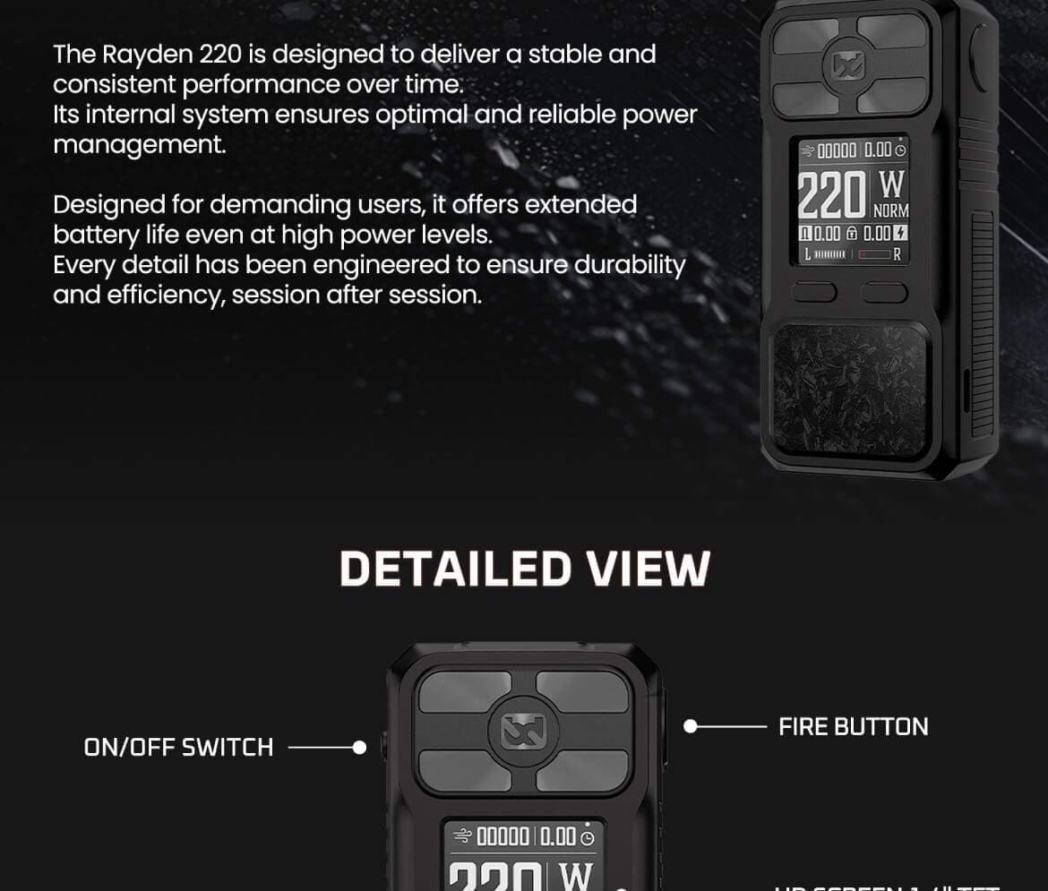 Rayden 220 Limited Edition Box Mod by BD Vape 4 Bd Vapwe 03